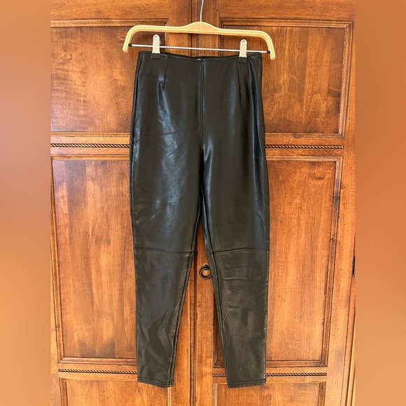 Abercrombie & Fitch Vegan Leather Black Pants | Size S | Like New - Picture 9 of 10